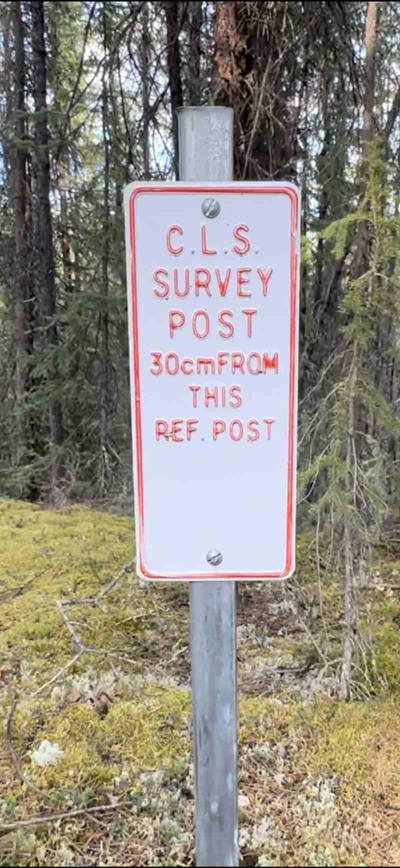 post sign